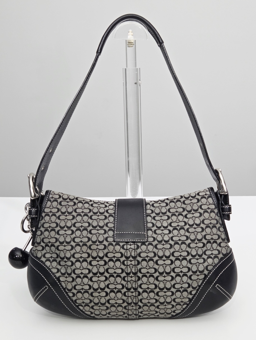 EXCELLENT VINTAGE COACH Y2K MINI SIGNATURE SOHO BUCKLE FLAP SHOULDER BAG 6818 - Picture 10 of 11
